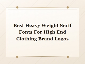 Bold Serif Fonts for Luxury Fashion Brand Logos